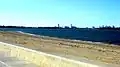 View of Marina Bay and Boston across Quincy Bay from Wollaston Beach.