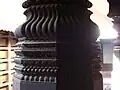 Wood carving on pillar at Krishnapura matha