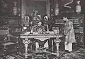 Emperor Khải Định and imperial aide Bửu Trác in Kiến Trung Palace, 1922.