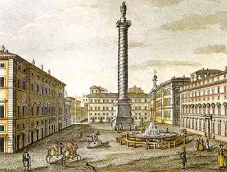 Fontana di Piazza Colonna (1577 - 19th century print)