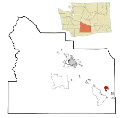 Location of Sunnyside, Washington