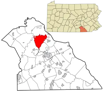 Location in York County and the state of Pennsylvania.