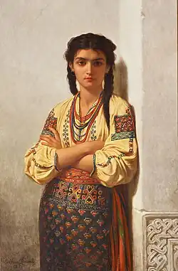 Young Amazigh woman, Algeria, 1869