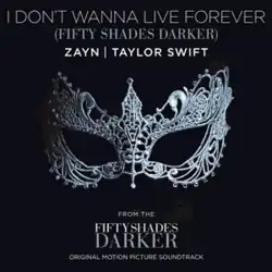Cover art of "I Don't Wanna Live Forever" showing a mask