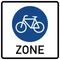 Sign 244.3 Start of bicycle zone