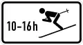 Skiers crossing road at times shown