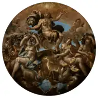 circular painting with multiple figures