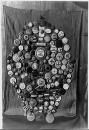 Votes for women buttons by Mrs. Alice Park (1922)