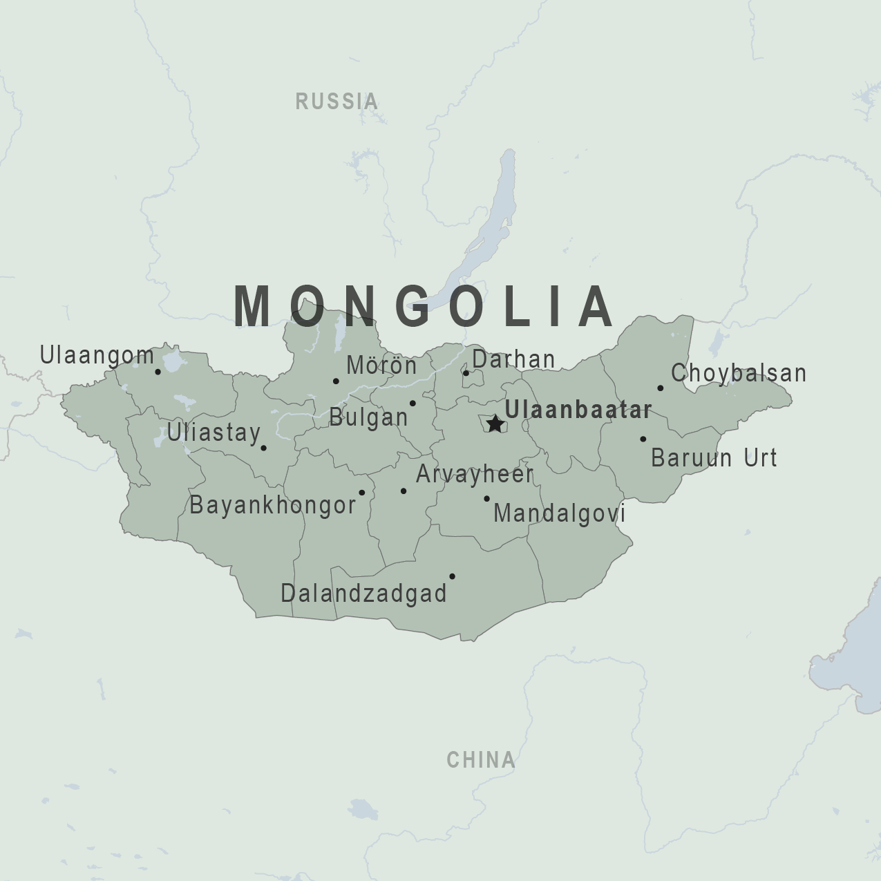Map - Mongolia