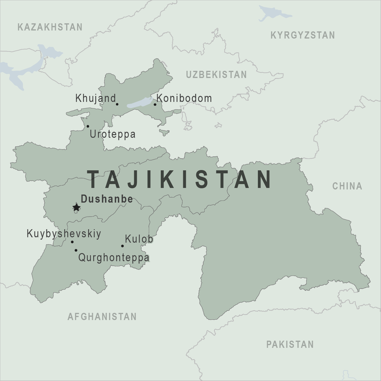 Map - Tajikistan